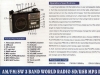 วิทยุพกพา FM AM MP3 SW สีดำ XB-324URT